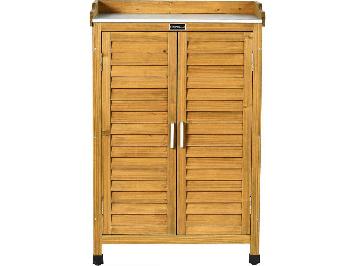 GARTENSCHRANK - GARTENTRUHE alexia Braun - Braun, Holz (41/101/66cm) - Habitat Garten