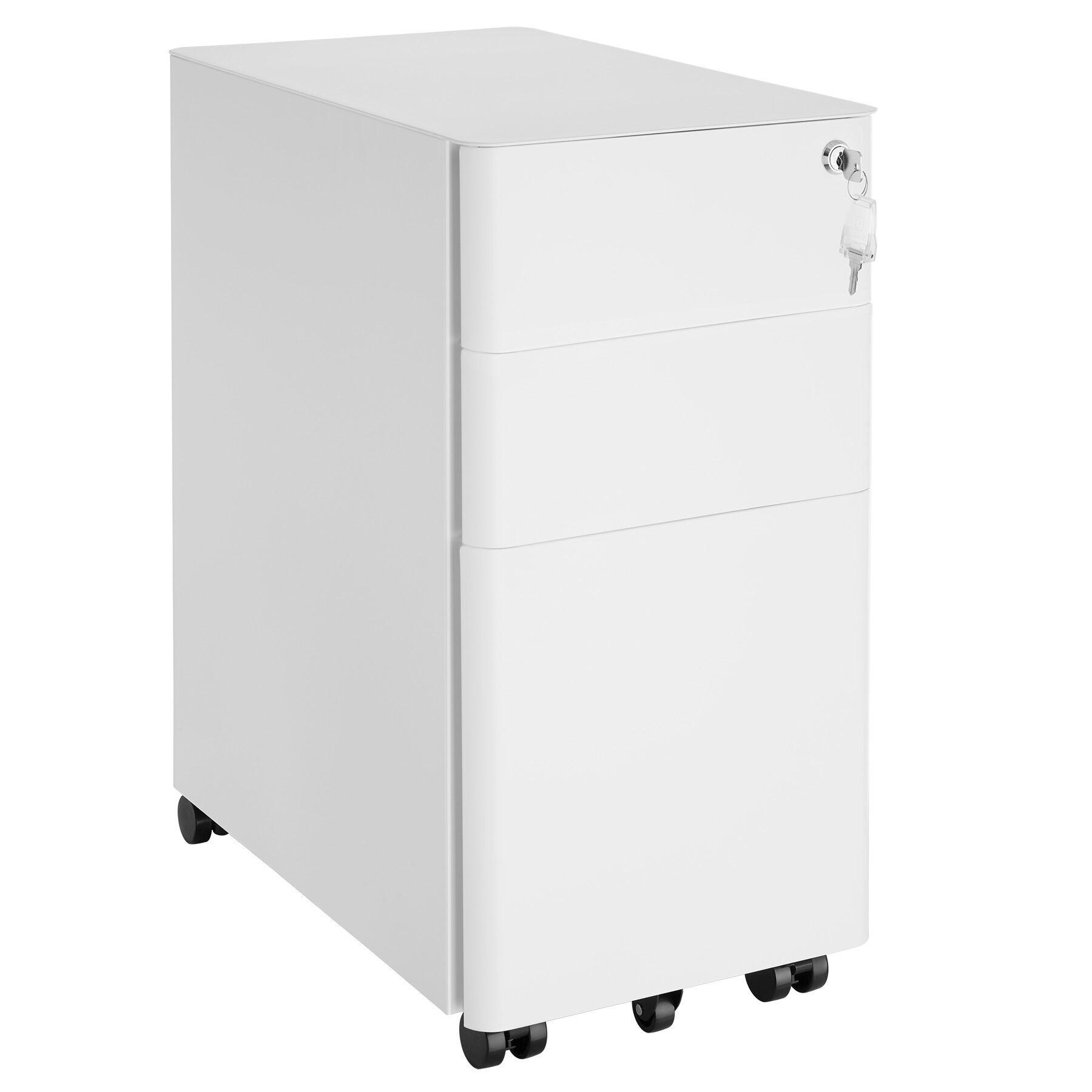 AKTENROLLSCHRANK Parvus,30 x 50 x 59,5 cm,weiß - Weiß, Textil (30/59.5/50cm) - tectake