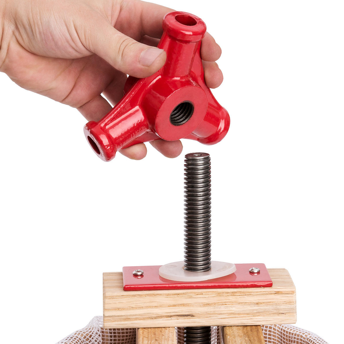 SAFTPRESSE 18 L ,71 x 60 x 38 cm,rot - Rot, Metall (60/38/71cm) - tectake