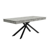 AUSZIEHTISCH 140/80 cm in Grau mit MDF-Platte und Kreuzgestell für 6–8 Personen - Grau, Holzwerkstoff (180/80/76cm) - BEAOK