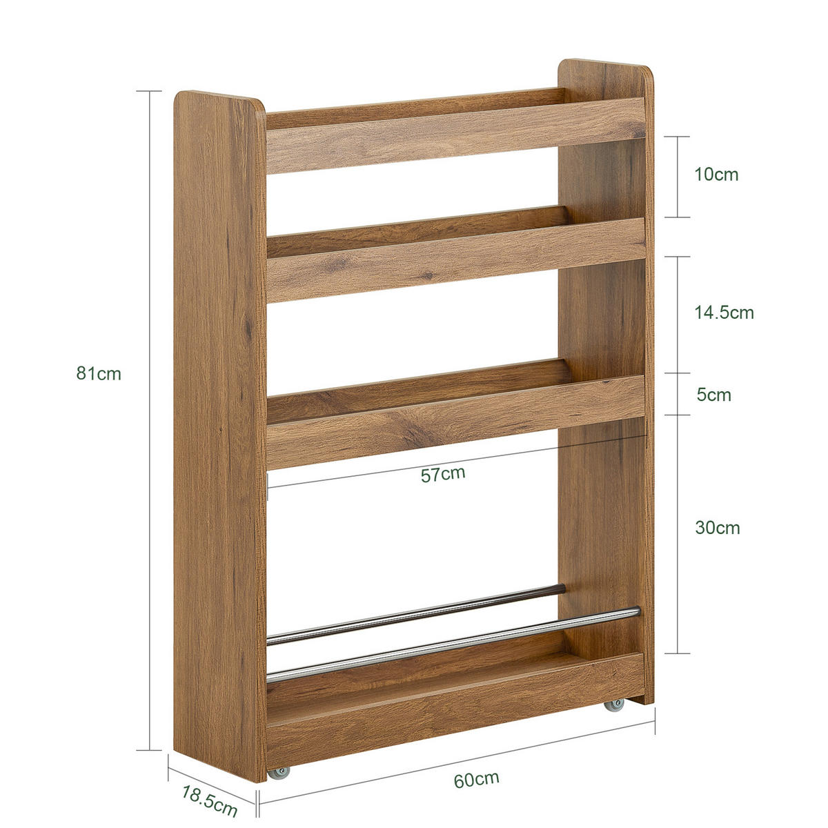 NISCHENREGAL Vintage - Braun, Holzwerkstoff (18/82/60cm) - SoBuy