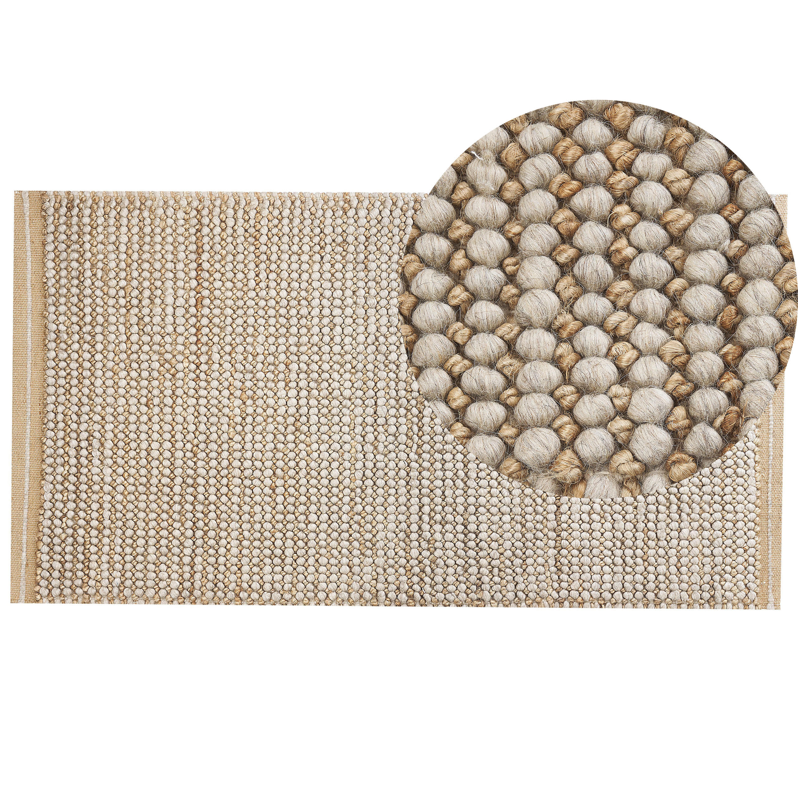KURZFLOR-TEPPICH Banoo 150/80 cm - Beige, Textil (80/150cm) - Beliani