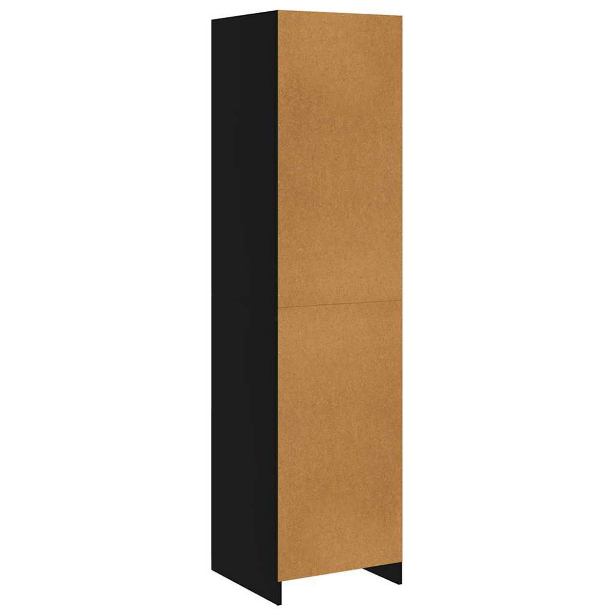 KLEIDERSCHRANK mit 2 Schubladen 50/50/200 cm aus Holzwerkstoff Schwarz - Schwarz, Holz (50/50/50cm) - vidaXL