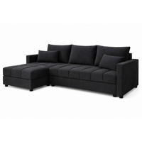 WOHNLANDSCHAFT AURELIA– Ecksofa in L-Form mit Schlaffunktion Bettkasten & Kissen Stoff KRONOS 226 cm Anthrazit - Anthrazit, Kunststoff (226/140cm) - Wohnideebilder