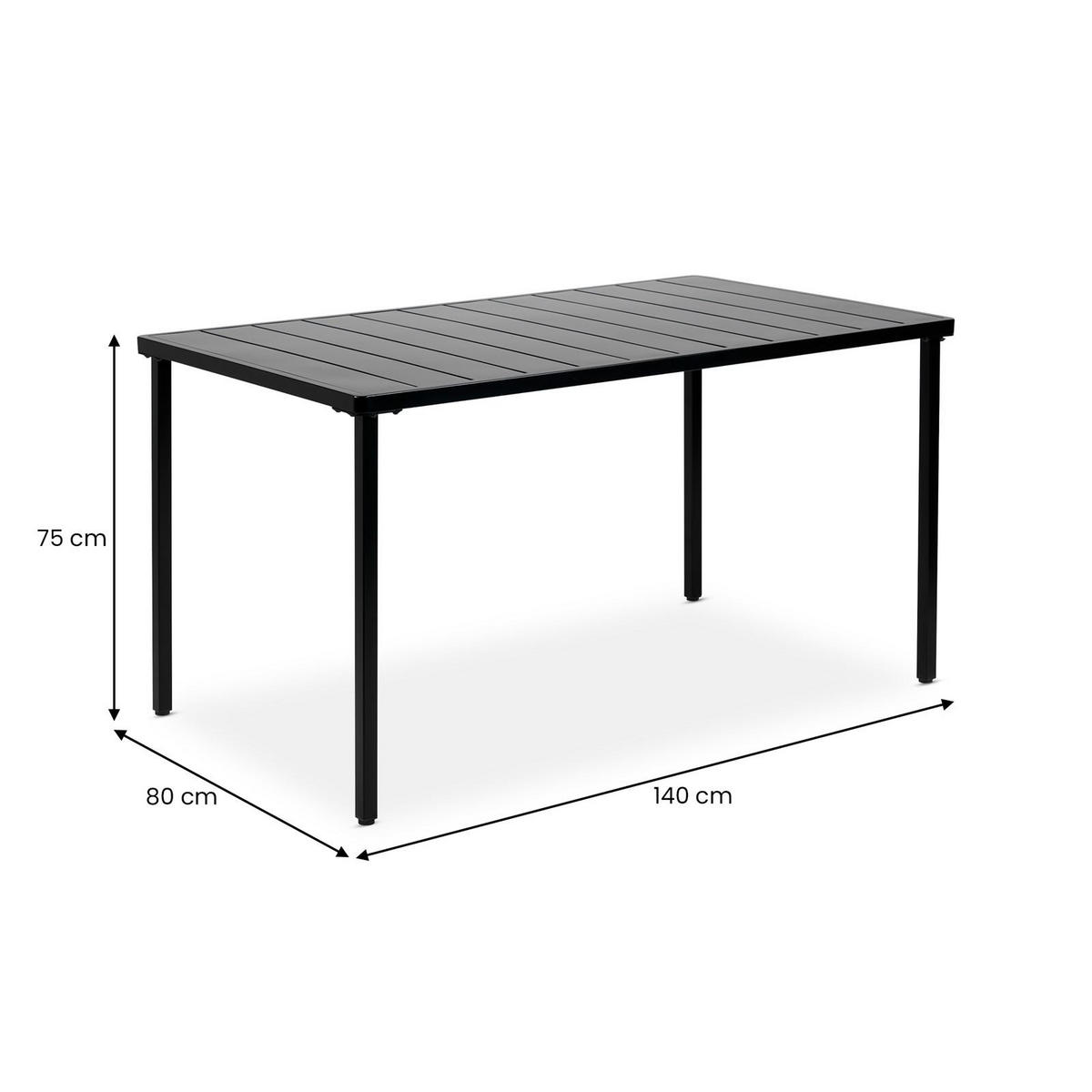GARTENMÖBEL SET TULIPANO - Schwarz, Metall - IDIMEX