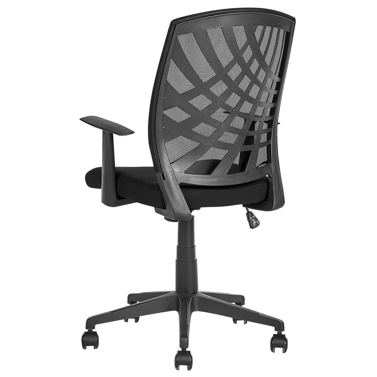 BÜROSTUHL Polyester Schwarz Bonny - Schwarz, Kunststoff/Textil (66/97/47cm) - Beliani