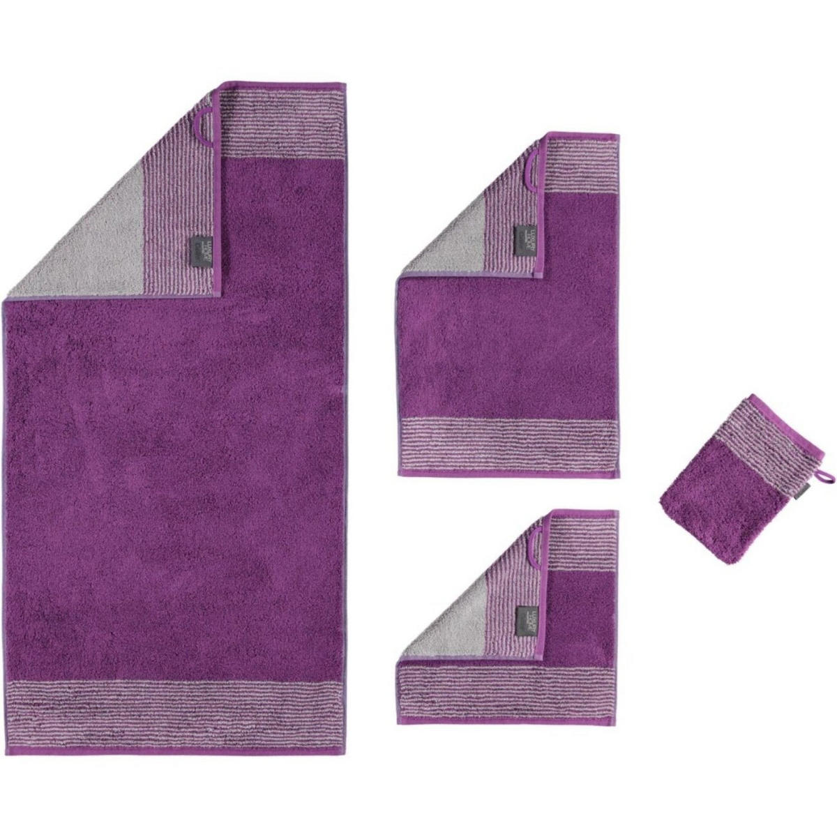 SEIFTUCH LUXURY HOME TWO-TONE 590 NACHTBLAU - 10 - Blau, Textil (30/30cm) - Cawoe