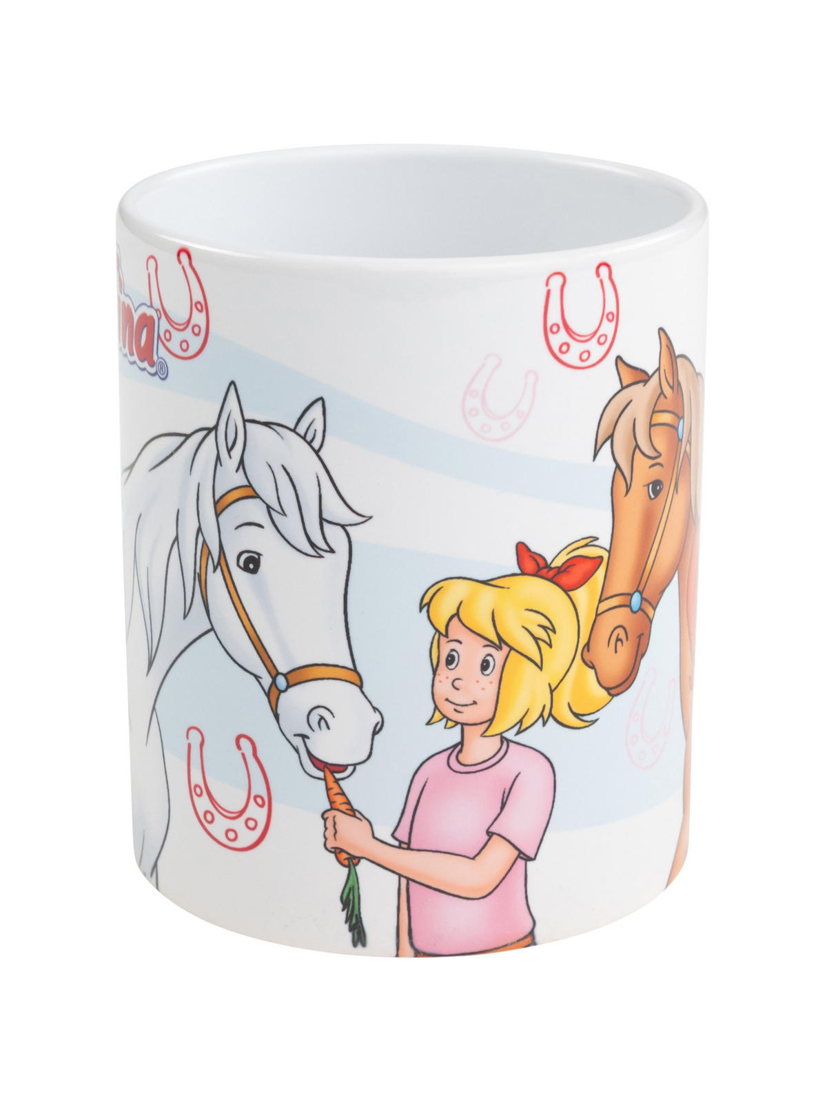 BECHER Bibi & Tina Hufeisen Weiß 320 ml - Weiß, Keramik (0.32L) - United Labels