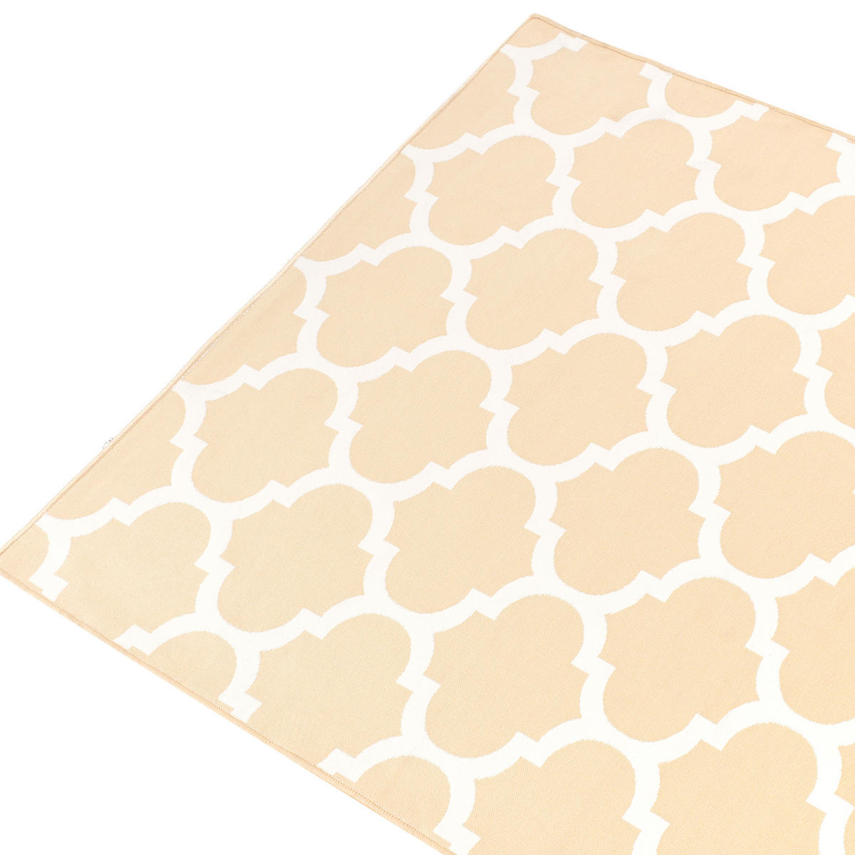 KURZFLOR-OUTDOOR-TEPPICH Aksu 200/140 cm - Weiß, Kunststoff (140/200cm) - Beliani
