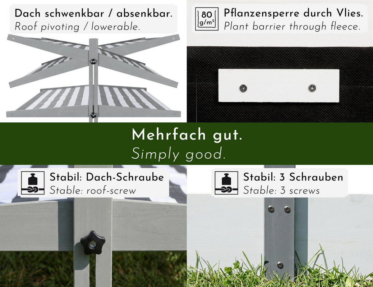 SANDKASTEN soldere1 - Weiß, Holz (120/120/29cm) - WONDERMAKE