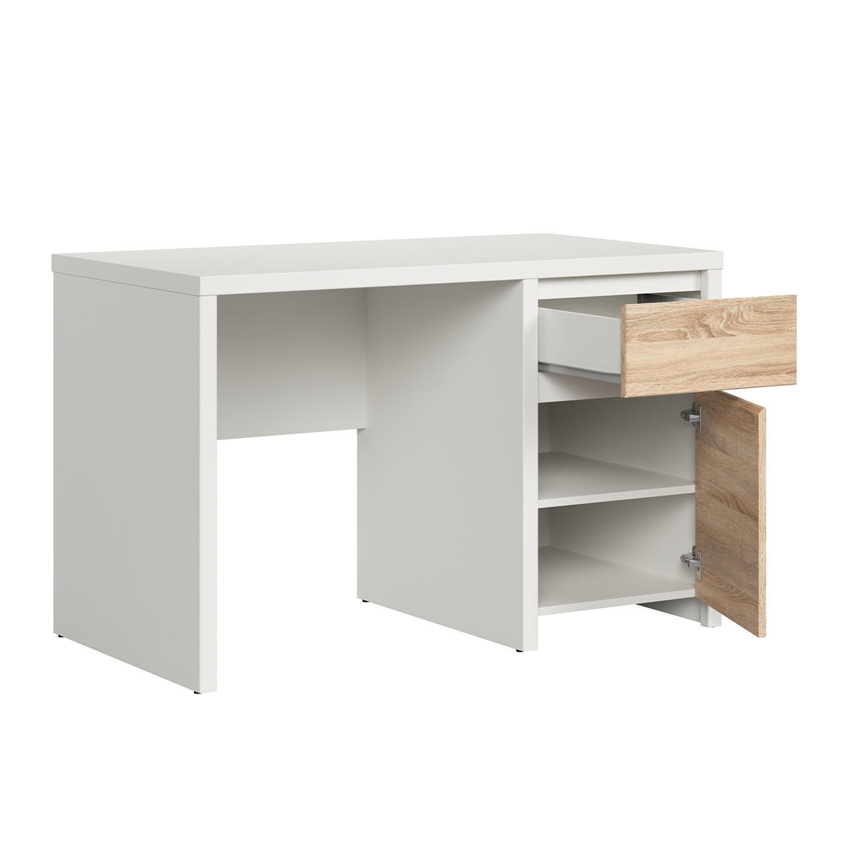 SCHREIBTISCH Soren Holz und Weiß - Weiß, Holzwerkstoff (65/120/77cm) - Petits-meubles