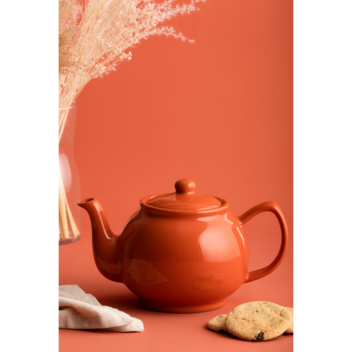TEEKANNE, glänzend orange, für 6 Tassen - Orange, Keramik (1.1L) - Price & Kensington