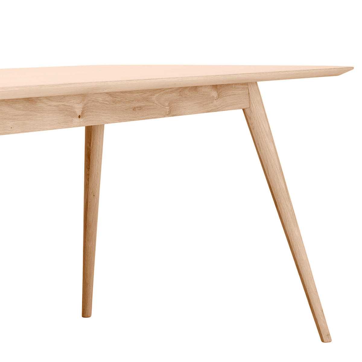 ESSTISCH - Massivholz - Eichefarben, Holz (90/220/75cm) - home24