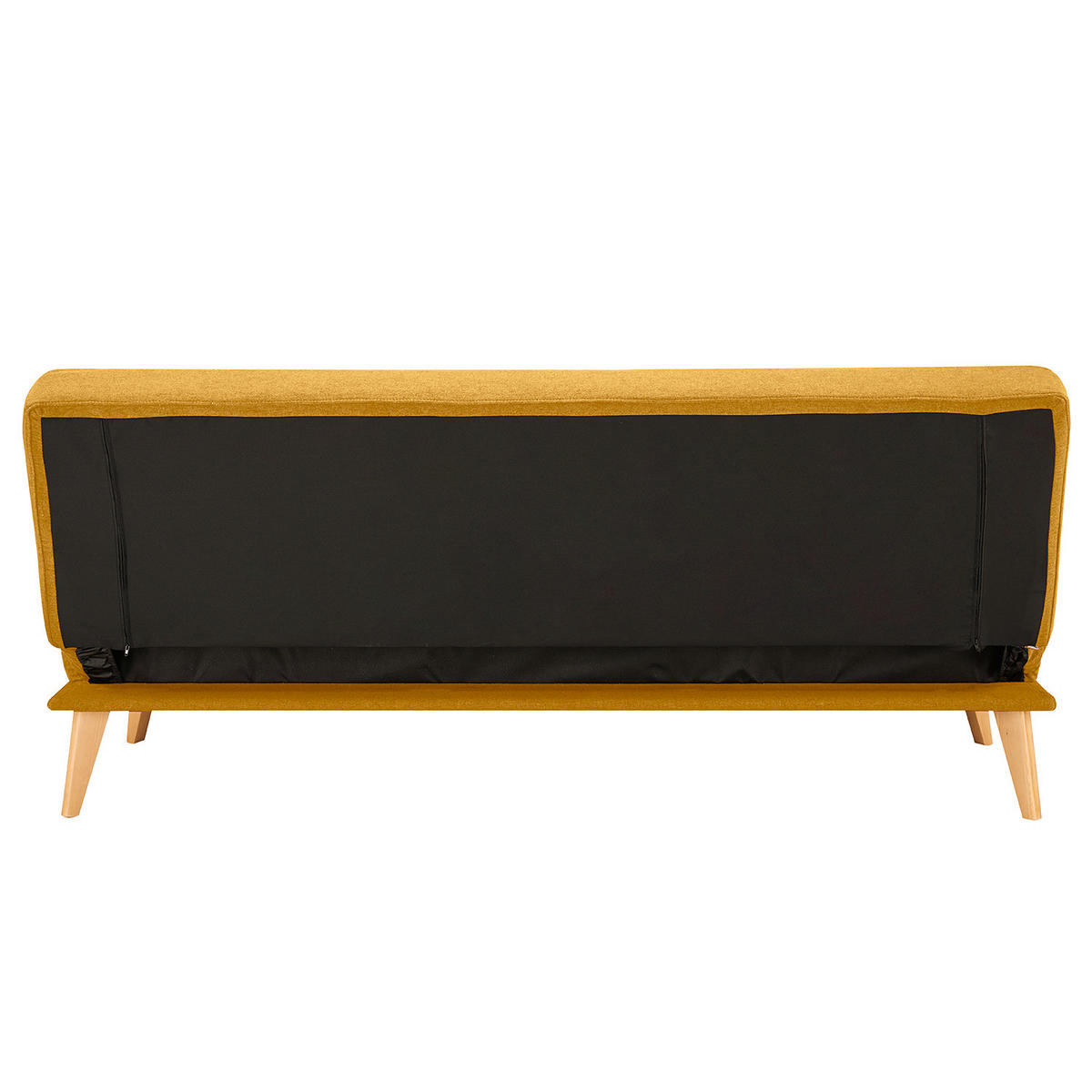 SCHLAFSOFA - Hellbraun/Gelb, Birkenholz/Textil (180/81/86cm) - home24