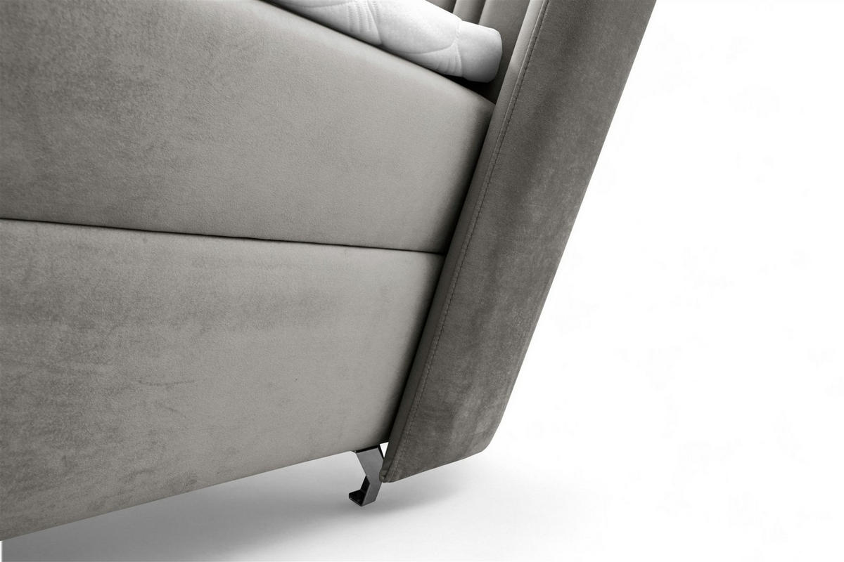 BOXBETT Damien - Dunkelgrau, Holzwerkstoff/Textil (120/200cm) - Fun Möbel