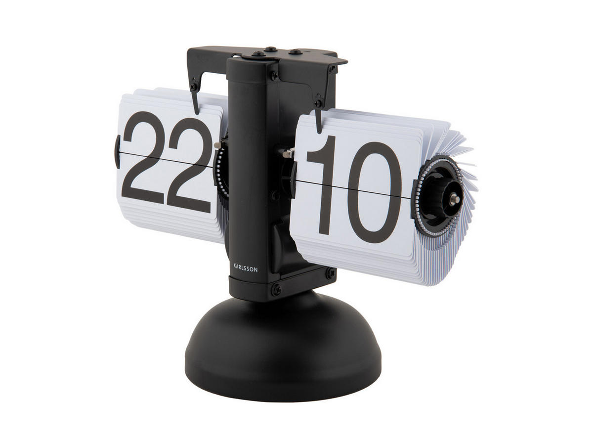 TISCHUHR Flip 21/16.5 cm - Weiß, Metall (21/16.5/21cm) - Karlsson