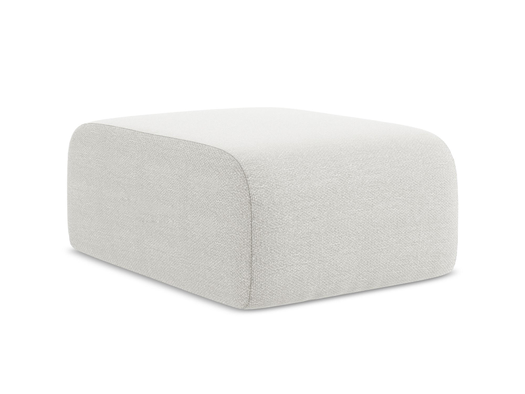 POUF Bouclé Stoff Weiß - Schwarz/Weiß, Holzwerkstoff/Kunststoff (72/42/94cm) - Makamii