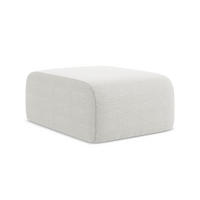 POUF Bouclé Stoff Weiß - Schwarz/Weiß, Holzwerkstoff/Kunststoff (72/42/94cm) - Makamii