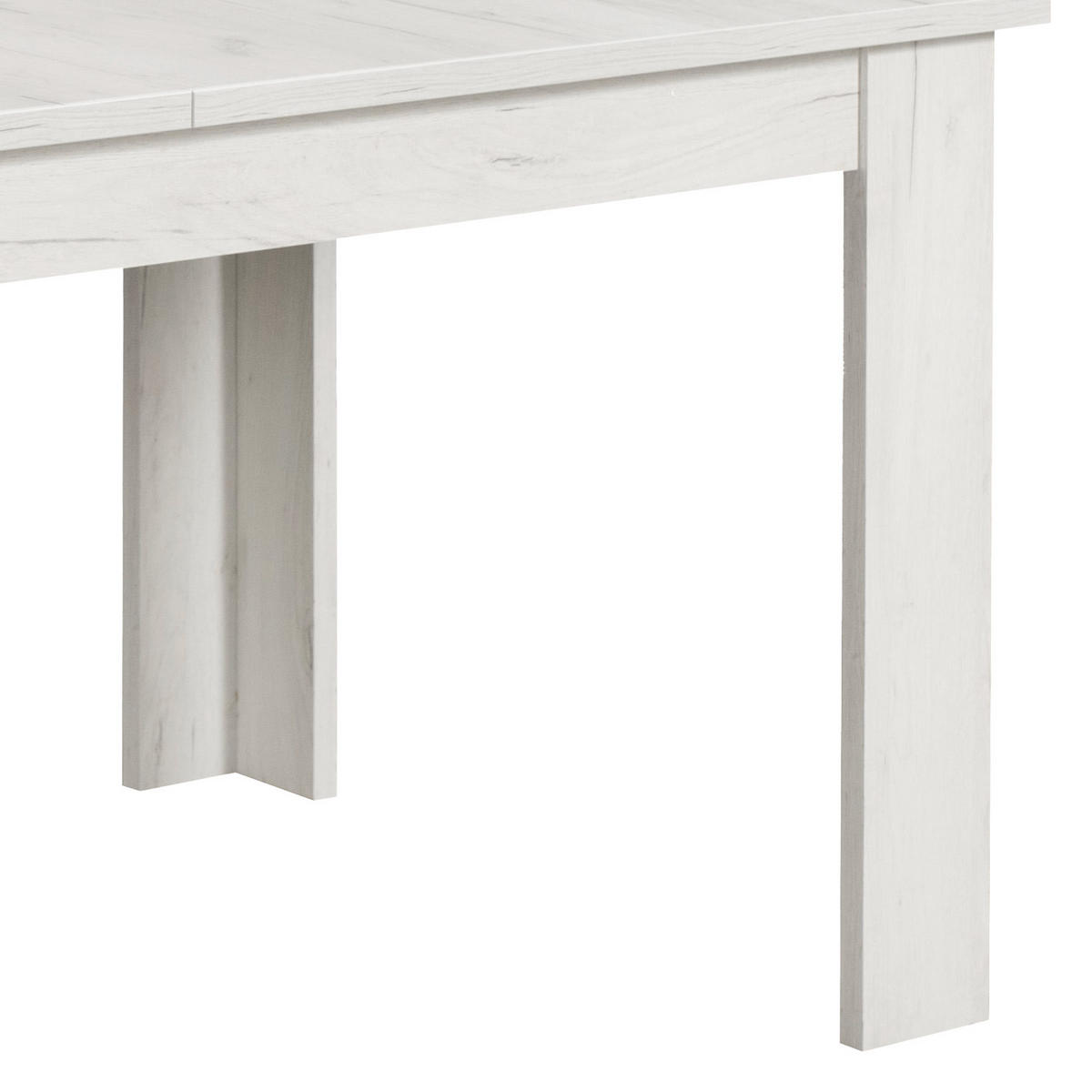 ESSTISCH in Holzwerkstoff 160-200/90/76 cm ausziehbar - Weiß, Holz (90/160/76cm) - Homestyle4u