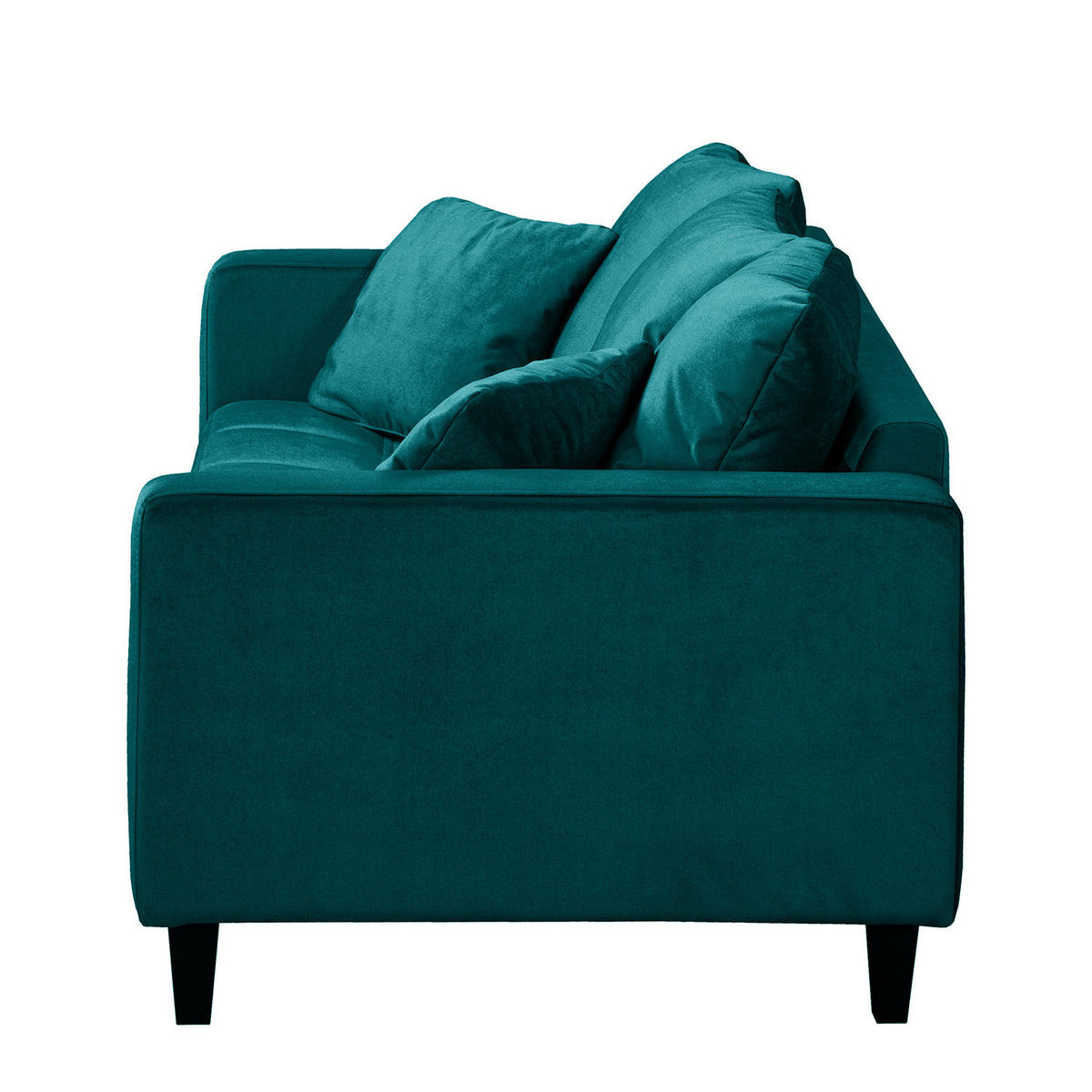 2-SITZER SOFA - Samt - Petrol, Textil (178/85/90cm) - home24