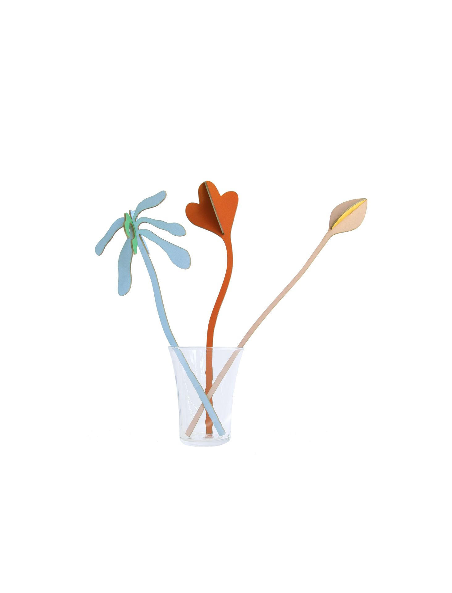 DEKOFIGUR Zarte Papierstiele 6/27 cm - Multicolor, Wellpappe (6/27/6cm) - KUNSTLOFT