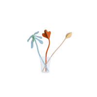 DEKOFIGUR Zarte Papierstiele 6/27 cm - Multicolor, Wellpappe (6/27/6cm) - KUNSTLOFT