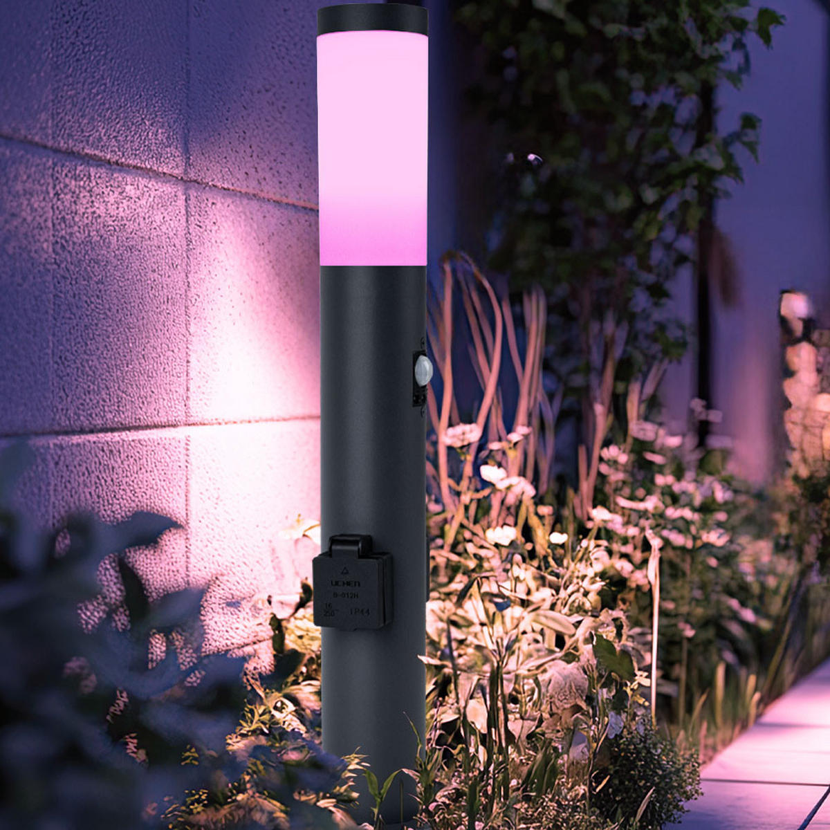 LED AUSSENLEUCHTE Edelstahl Anthrazit - Anthrazit, Kunststoff (7.6/7.6/60cm) - Globo Lighting