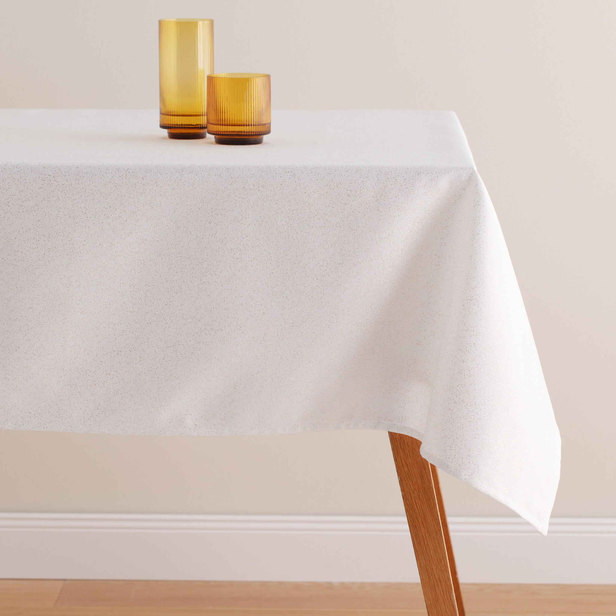TISCHDECKE Badala - Weiß, Textil (160cm) - home&you