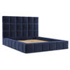 POLSTERBETT Skiathos mit Stauraum 160/200 cm Marineblau im Terra NW Stoff - Schwarz/Naturfarben, Holz/Holzwerkstoff (160/200cm) - AltaBeds