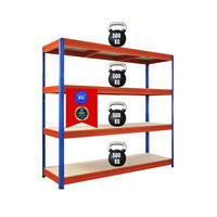 SCHWERLASTREGAL Dino 180x200x60cm Spanplatten-Ebenen Blau/Orange - Blau/Orange, Metall (200/180/60cm) - PROREGAL