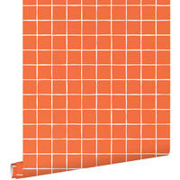 TAPETE Karomuster 50 x 900 cm - Orange, Papier (50/900cm) - ESTAhome