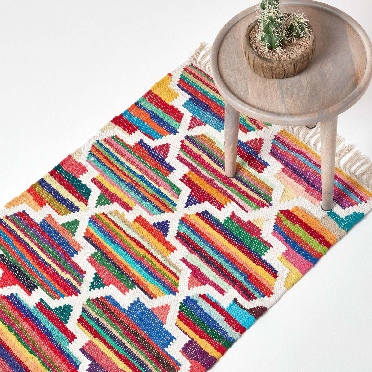 FLICKENTEPPICH-LÄUFER Amsterdam 66/200 cm - Multicolor, Textil (66/200cm) - Homescapes