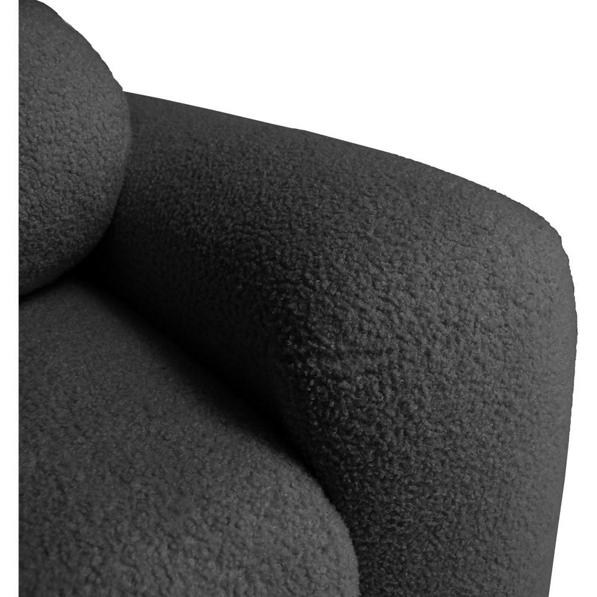 WOHNLANDSCHAFT Noel mit Schlaffunktion, Schwarz, Bouclé-Stoff - Schwarz, Holzwerkstoff (375/93/163cm) - Beautysofa