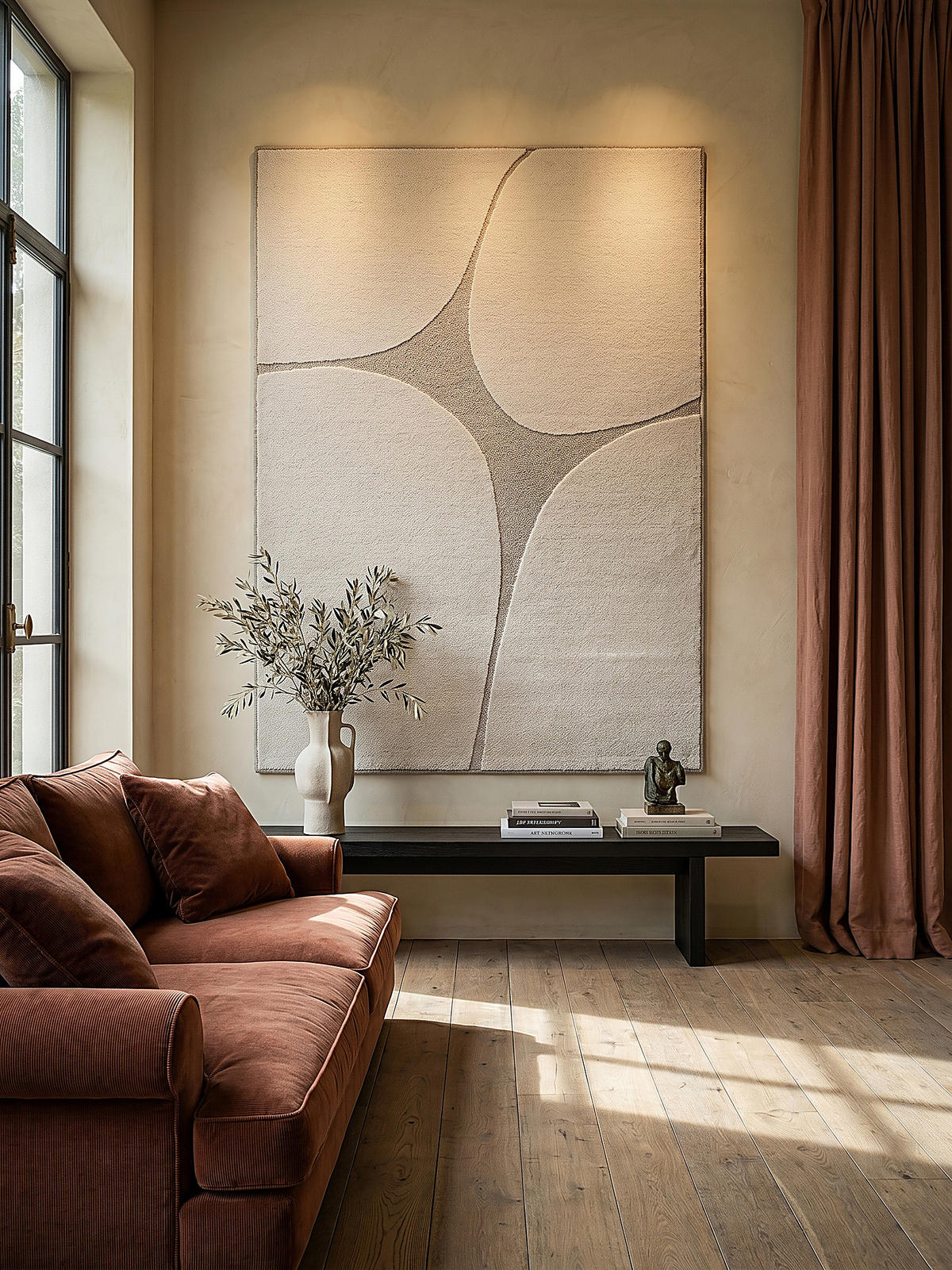 KURZFLORTEPPICH Abstrakt MUOTA Polypropylen Creme 140 x 200 cm - Beige, Textil (140/200cm) - KADIMA DESIGN