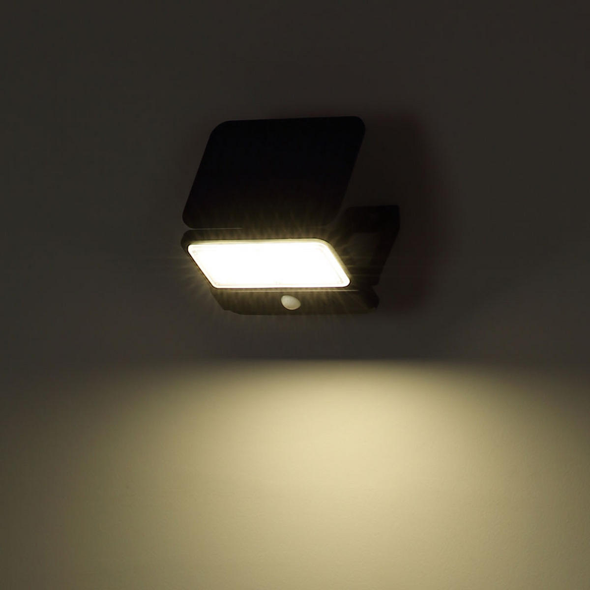 LED AUSSENLEUCHTE Schwarz satiniert - Schwarz, Kunststoff (15.3/14.4/10.4cm) - Globo Lighting