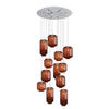 GALERIELEUCHTE Velo 12-flammig Braun Ø 18/20/25cm - Braun/Weiß, Glas (25/25/27cm) - s.luce