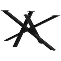 TISCHBEIN eckig 140/70/72 cm Metall Antik Schwarz - Schwarz, Metall (140/72/70cm) - CLP