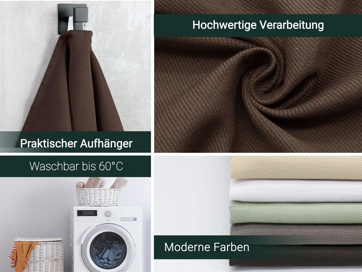 GESCHIRRTÜCHER, 5er-Set, 50x70 cm, 100% Baumwolle - Braun, Textil (50/70cm) - Zollner