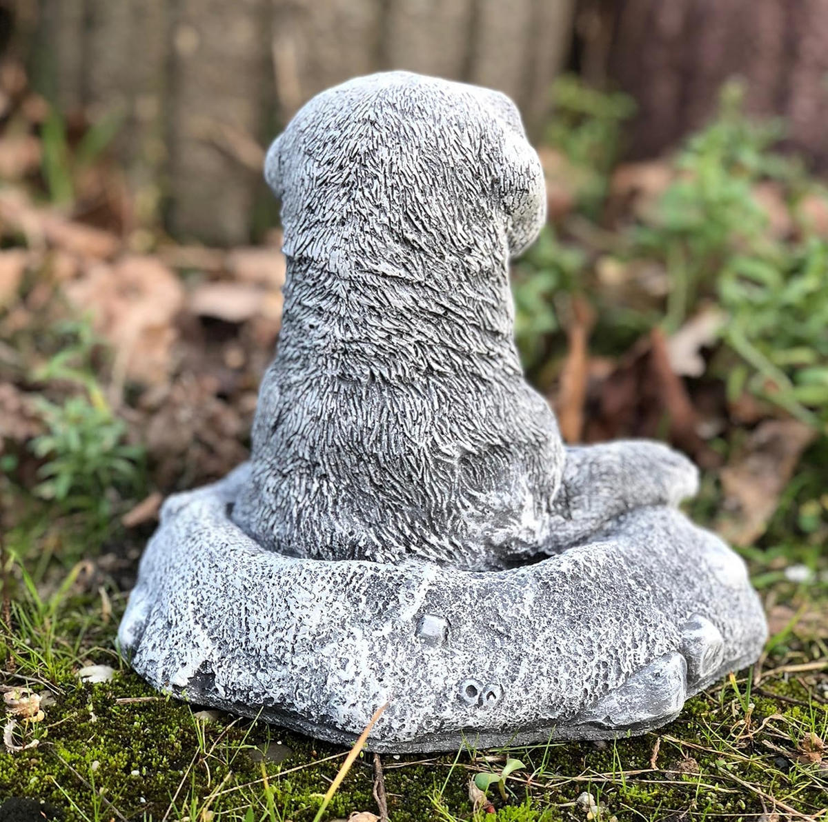 STEINFIGUR Erdmännchen im Hügel, massiver Steinguss, Frostfest - Grau, Stein (18/16/18cm) - stoneandstyle