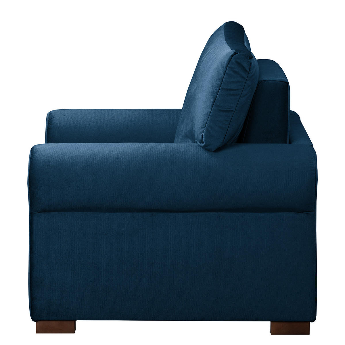 SCHLAFSOFA mit Husse - Buchefarben/Dunkelblau, Buchenholz/Textil (125/90/90cm) - home24