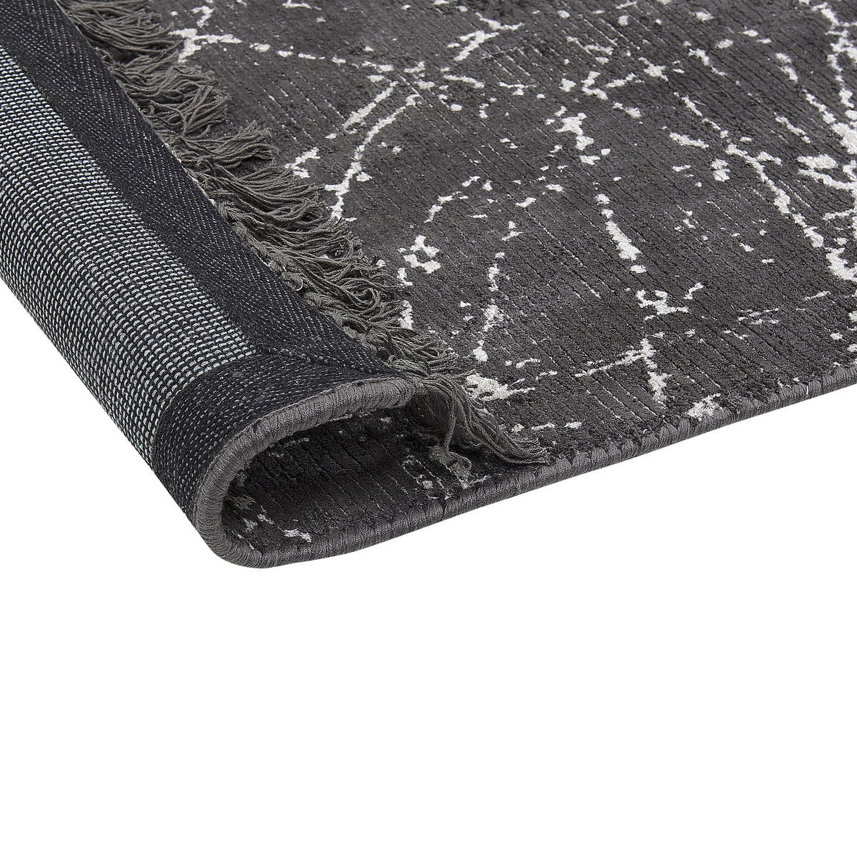 KURZFLOR-TEPPICH Hanli 200/140 cm - Grau, Naturmaterialien (140/200cm) - Beliani