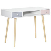 KINDER-SCHREIBTISCH DE-17505 Weiß/Grau/Rosa - Weiß, Holzwerkstoff (100/76.5/48cm) - ComfortXL