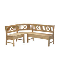 ECKBANK Deborah 135 x 204 x 87 Massivholz Buche lackiert - Buchefarben, Holz (135/204cm) - 58aufmkessel