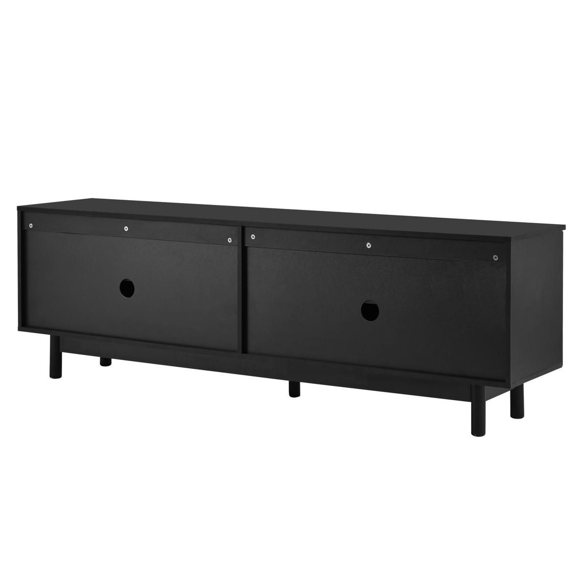 TV-ELEMENT 175/38/56 cm Schwarz mit verstellbare Einlegeplatten - Grau, Holz (175/56/38cm) - Oxeza