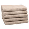 DUSCHTÜCHER, 5er-Set, 70x140 cm, 100% Baumwolle, Beige - Cappuccino, Textil (70/140cm) - Zollner