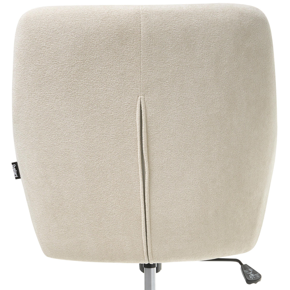 SCHREIBTISCHSTUHL Samtstoff Hellbeige Palmdale - Beige, Textil (58/87/61cm) - Beliani
