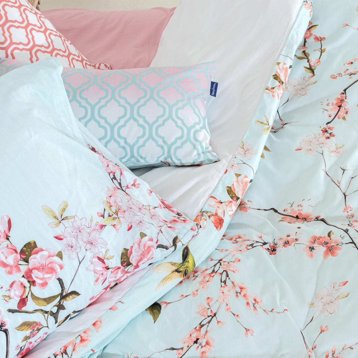 BETTBEZUG chinoiserie 155x220 cm (komfortgrösse) mehrfarbig - Multicolor, Textil (155/220cm) - Happy Friday