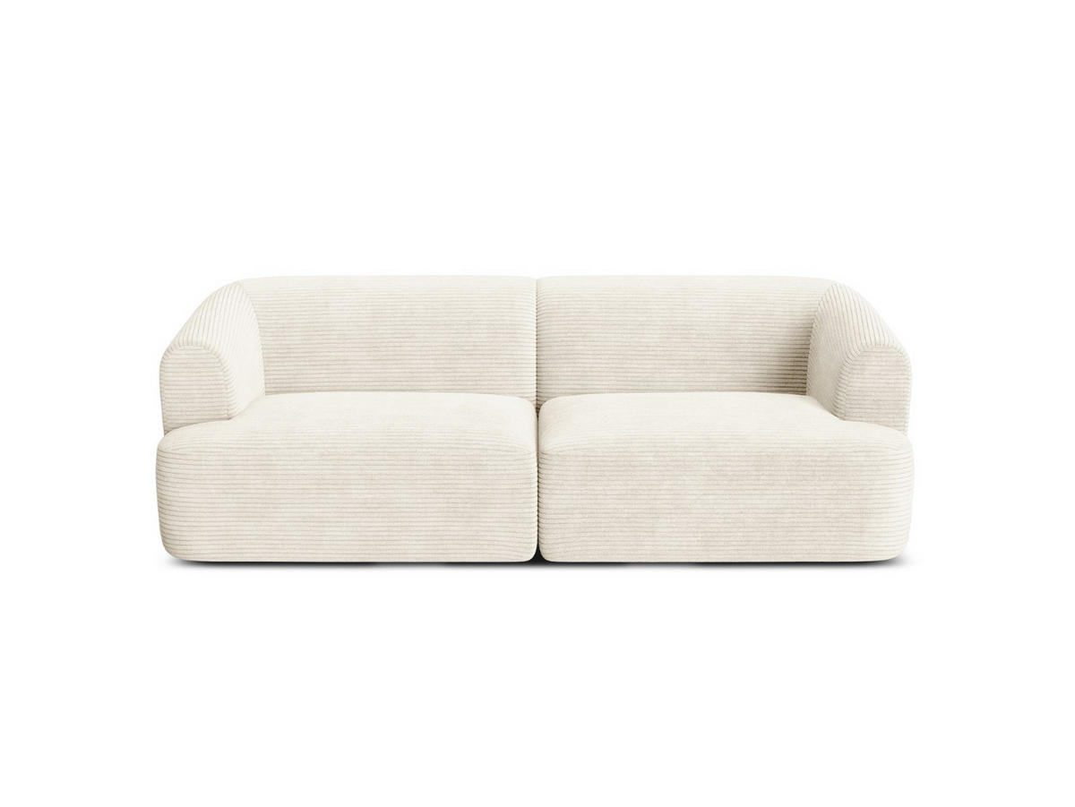 MODULARES-SOFA Campi aus Cord elfenbein 3 Sitzplätze - Ecru, Textil (90/70/220cm) - Cosmopolitan Design