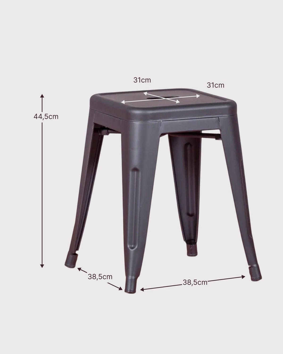 HOCKER Metall Schwarz - Schwarz, Metall (40/45/40cm) - Nest Dream