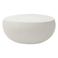 COUCHTISCH IKARIA aus Zement 107 x 100 x 41 cm - Creme, Naturmaterialien (107/100/41cm) - Elementi